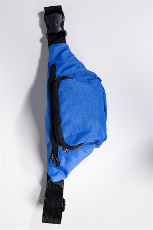 Unisex 3 Bölmeli Sax Mavi Omuz ve Bel Çantası