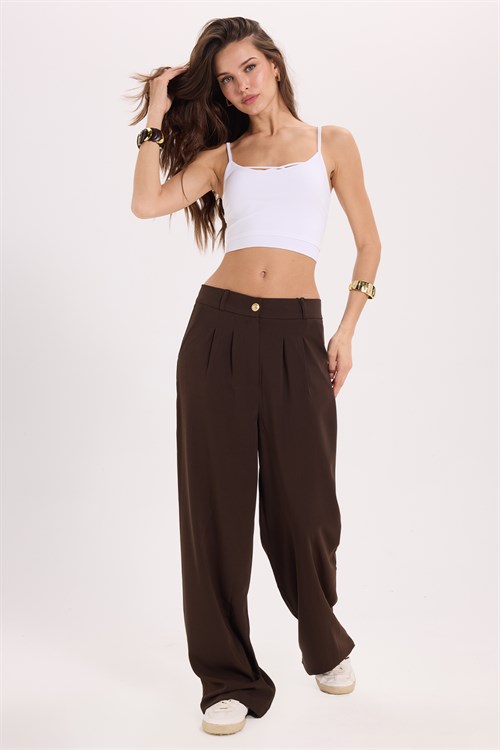 Kadın Slim Fit Dar Kesim Pamuklu İnce Askılı Beyaz Crop Atlet