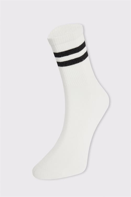 Unisex Çizgili Kolej Tenis Çorabı