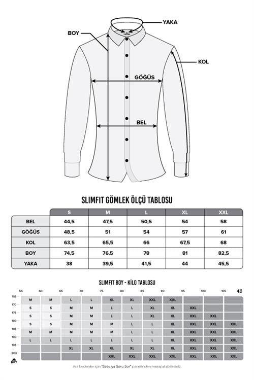 Slim Fit Uzun Kollu Pamuklu Kolay Ütü Erkek Mavi Gömlek