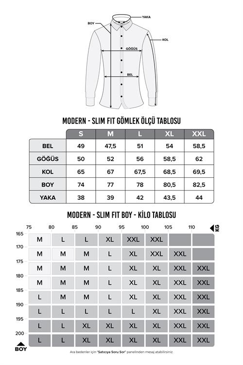 Slim Fit Uzun Kollu Likralı Düz Pamuk Saten Erkek Krem Gömlek