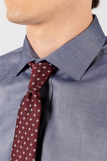 Slim Fit Uzun Kollu Premium Seri %100 Cotton Erkek Lacivert Gömlek