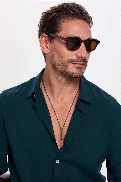 Slim Fit Uzun Kollu Dar Kesim Dökümlü Viskon Şık Erkek Yeşil Gömlek