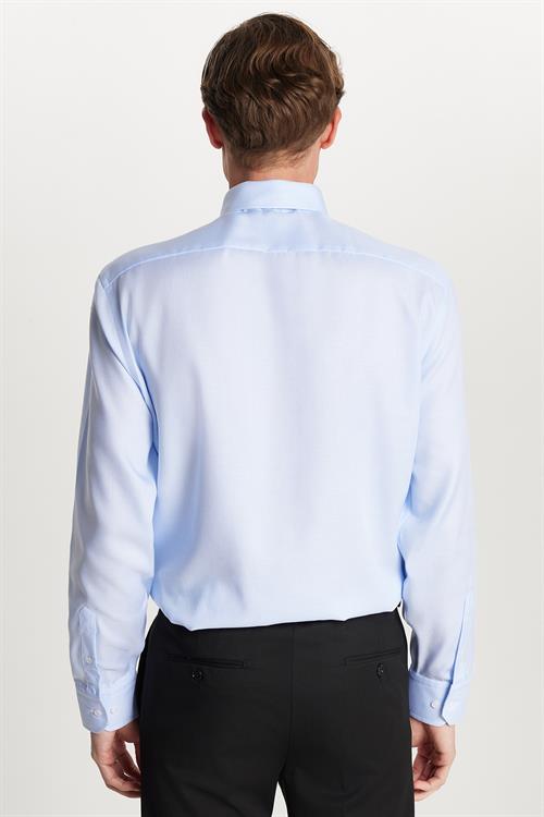 Slim Fit Beyaz Non-Iron %100 Pamuk Doğa Dostu Ekoteks Belgeli Ütü Gerektirmez Gömlek