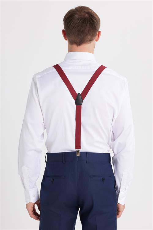 Erkek Slim Fit  Premium Likralı Pamuk Saten Beyaz Gömlek