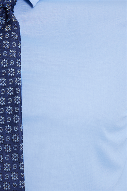 Erkek Slim Fit Non-Iron Pamuklu Ütü Gerektirmez Açık Mavi Gömlek