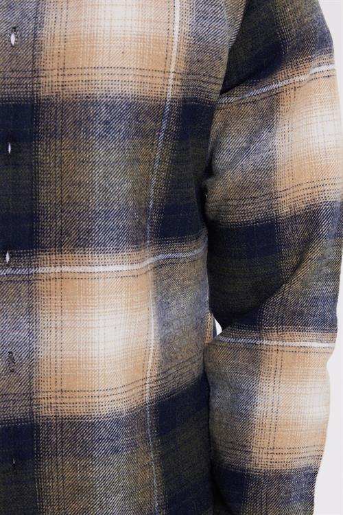 Erkek Slim Fit Dar Kesim Kareli Kışlık Oduncu Gömlek