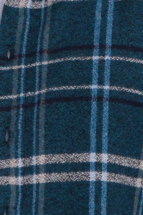 Erkek Slim Fit Dar Kesim Kareli Kışlık Oduncu Gömlek