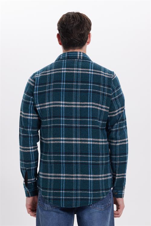 Erkek Slim Fit Dar Kesim Kareli Kışlık Oduncu Gömlek
