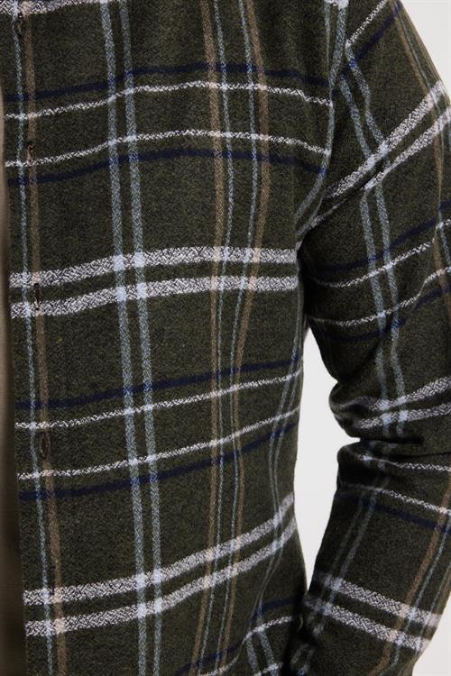 Erkek Slim Fit Dar Kesim Kareli Kışlık Oduncu Gömlek