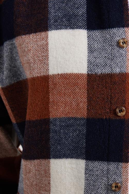 Erkek Slim Fit Dar Kesim Kareli Kışlık Oduncu Gömlek