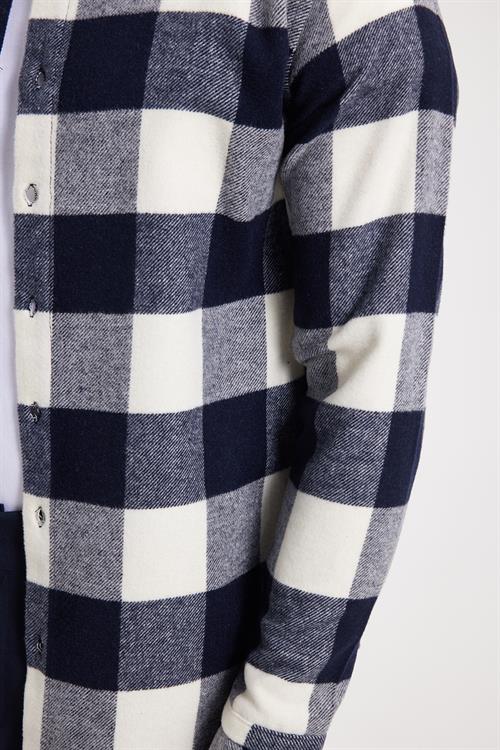 Erkek Slim Fit Dar Kesim Kareli Kışlık Oduncu Gömlek
