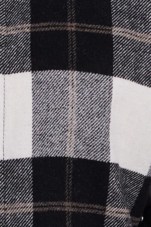 Erkek Slim Fit Dar Kesim Kareli Kışlık Oduncu Gömlek