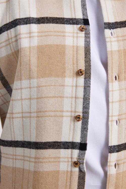 Erkek Slim Fit Dar Kesim Kareli Kışlık Oduncu Gömlek