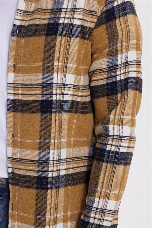 Erkek Slim Fit Dar Kesim Kareli Kışlık Oduncu Gömlek