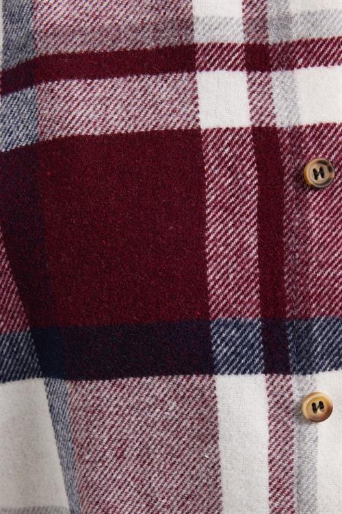 Erkek Slim Fit Dar Kesim Kareli Kışlık Oduncu Gömlek