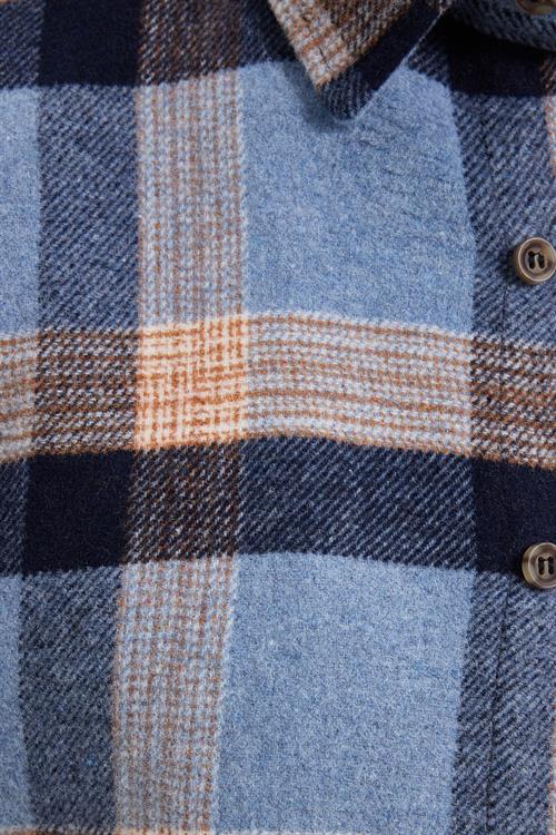Erkek Slim Fit Dar Kesim Kareli Kışlık Oduncu Gömlek