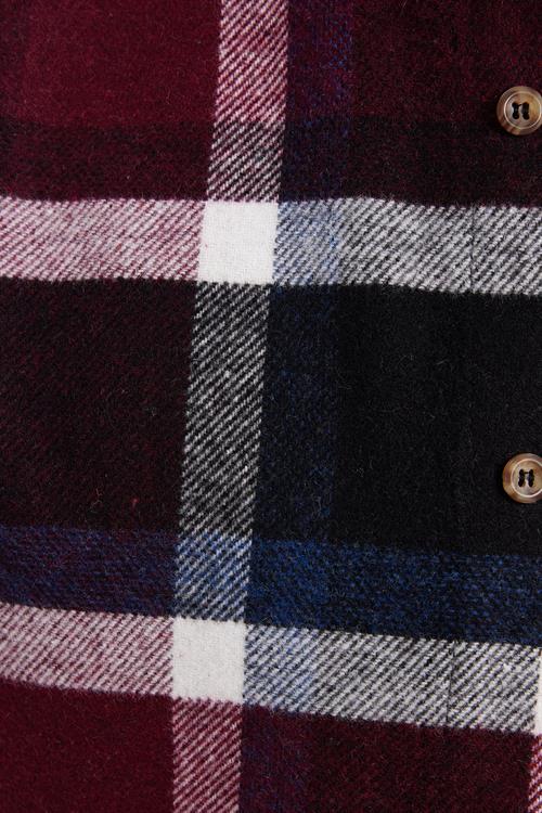 Erkek Slim Fit Dar Kesim Kareli Kışlık Oduncu Gömlek