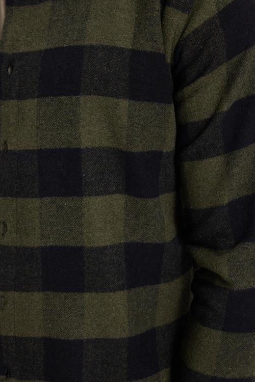 Erkek Slim Fit Dar Kesim Kareli Kışlık Oduncu Gömlek