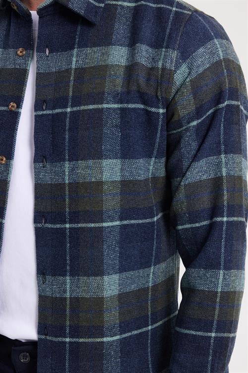 Erkek Slim Fit Dar Kesim Kareli Kışlık Oduncu Gömlek