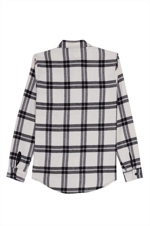 Erkek Slim Fit Dar Kesim Kareli Kışlık Oduncu Gömlek
