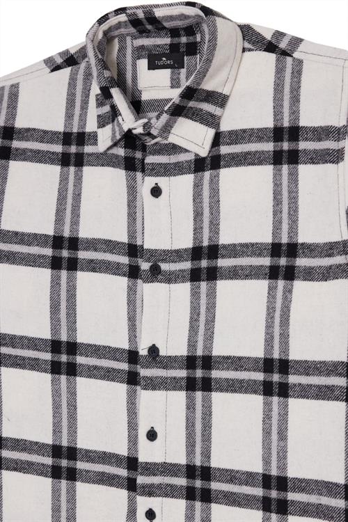 Erkek Slim Fit Dar Kesim Kareli Kışlık Oduncu Gömlek