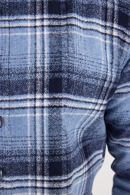 Erkek Slim Fit Dar Kesim Kareli Kışlık Oduncu Gömlek