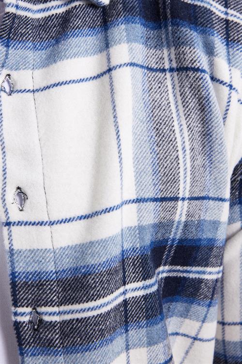 Erkek Slim Fit Dar Kesim Kareli Kışlık Oduncu Gömlek