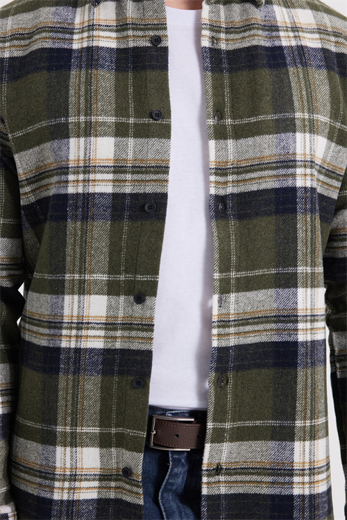 Erkek Slim Fit Dar Kesim Kareli Kışlık Oduncu Gömlek
