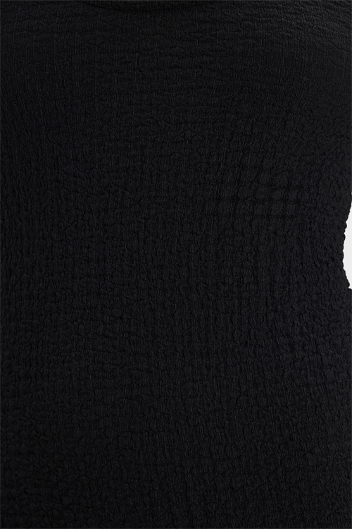 Kadın Slim Fit Vücuda Oturan Askılı Likralı Midi Boy Siyah Elbise