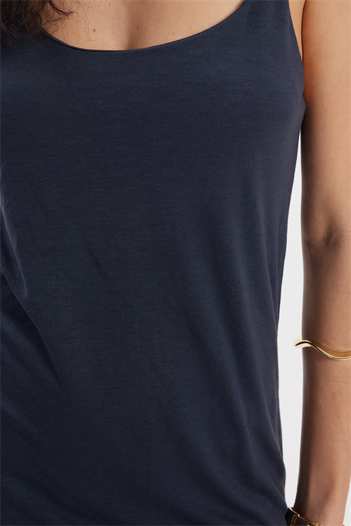 Kadın Regular Fit Klasik Kesim Askılı Yaka Yırtmaç Detaylı Antrasit Elbise