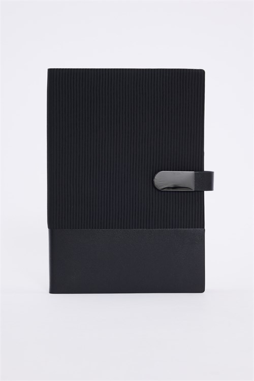 Premium Metal Kalem Metal Anahtarlık Termo Deri Kapak 14,5 x 21cm Defter 224 Sayfa Kutulu Hediyelik
