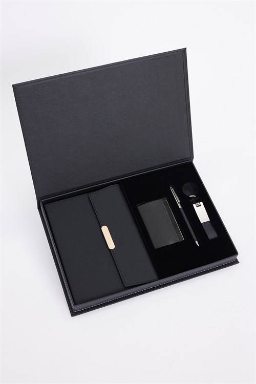 Premium Termo Deri Kapak Defter Derili Touch Pen Kalem Derili Kartlık Derili Metal Anahtarlık Set