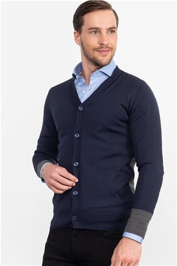 Erkek Slim Fit Lacivert Hırka