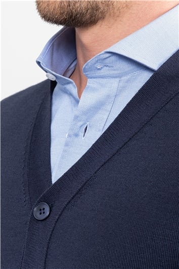 Erkek Slim Fit Lacivert Hırka