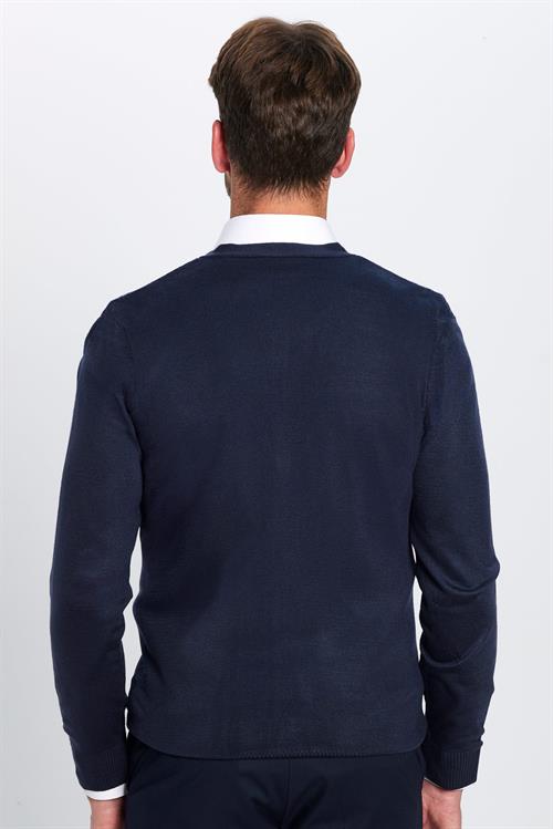 Slim Fit Dar Kesim Düğmeli Düz Tüylenmeyen Yumuşak Dokulu Erkek Hırka