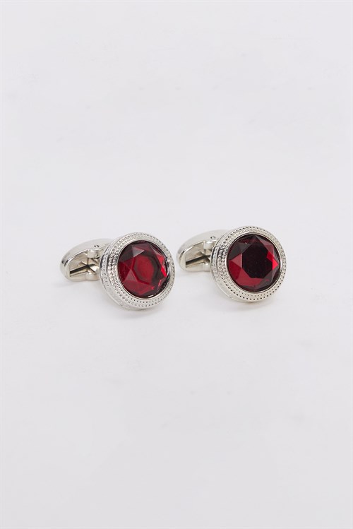 Erkek Oval Bordo Kol Düğmesi