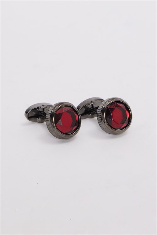 Erkek Oval Bordo Kol Düğmesi