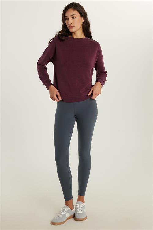 Kadın Süper Slim Beli Lastikli İnterlok Standart Boy Normal Bel Antrasit Tayt