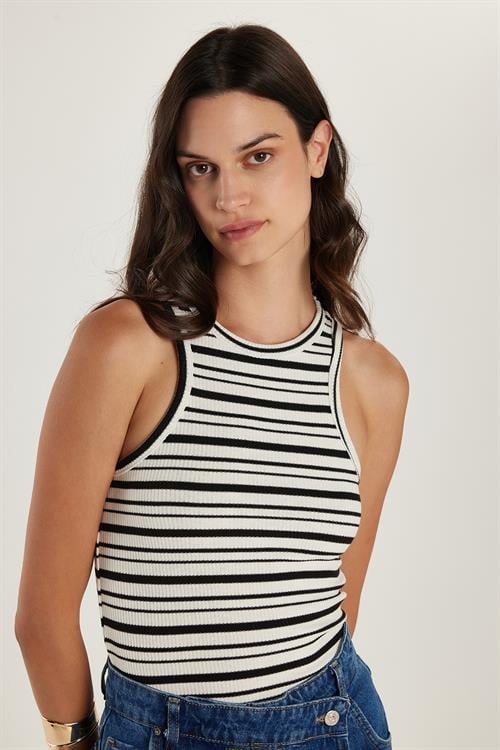 Kadın Slim Fit Dar Kesim Bisiklet Yaka Body Atlet