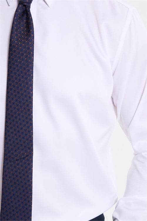 Regular Fit Beyaz Non-Iron %100 Pamuk Doğa Dostu Ekoteks Belgeli  Gömlek
