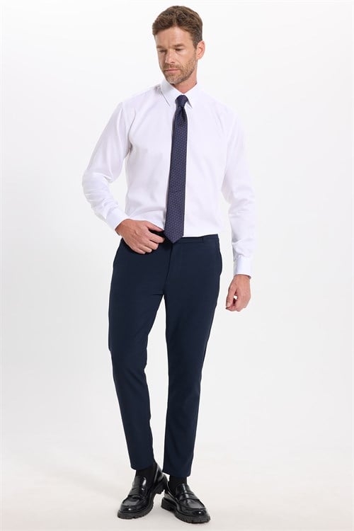 Regular Fit Beyaz Non-Iron %100 Pamuk Doğa Dostu Ekoteks Belgeli  Gömlek
