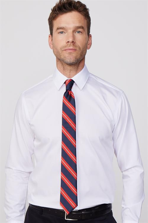 Regular Fit Beyaz Non-Iron %100 Pamuk Doğa Dostu Ekoteks Belgeli Ütü Gerektirmez Gömlek