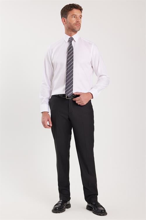 Regular Fit Beyaz Non-Iron %100 Pamuk Doğa Dostu Ekoteks Belgeli Ütü Gerektirmez Gömlek