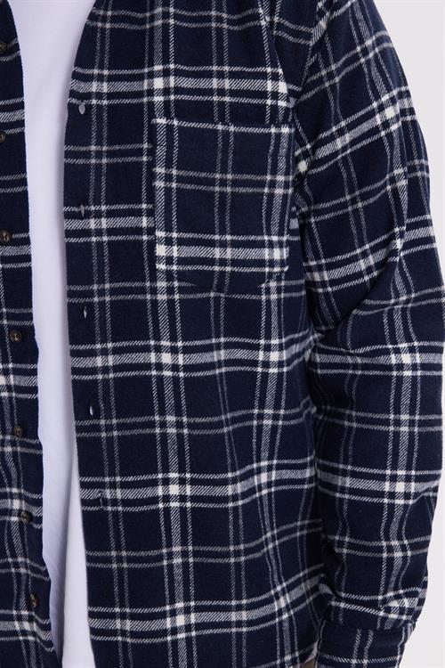 Erkek Regular Fit Rahat Kesim Kışlık Kareli Oduncu Gömlek