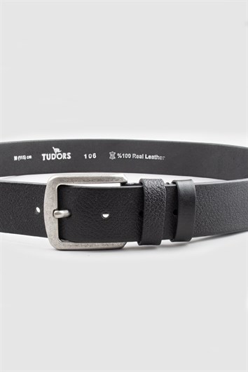 Erkek %100 Hakiki Deri 4 cm Spor Siyah Kemer