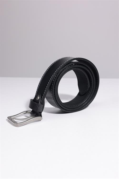 Erkek %100 Hakiki Deri 4 cm Spor Siyah Kemer