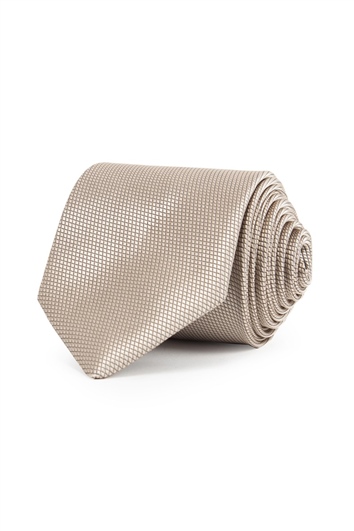 Desenli Klasik Cep Mendilli Kahverengi Erkek Kravat