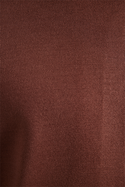 Erkek Slim Fit Dar Kesim Yumuşak Dokulu Tüylenmeyen Kahverengi Tam Balıkçı Yaka Triko Kazak