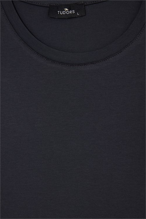 Erkek Slim Fit Dar Kesim Pamuklu Yumuşak Dokulu Bisiklet Yaka Likralı Gri Sweatshirt